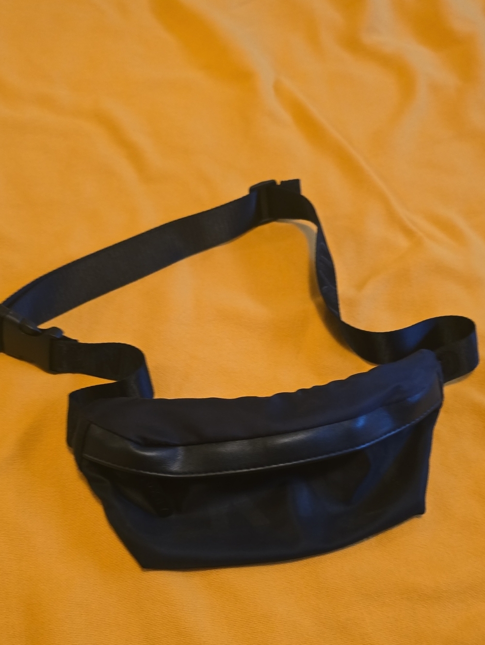 DKNY Black Crossbody Belt Bag with Adjustable Strap